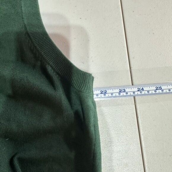 Eimin Women’s Forest Green Stretch V Neck Swester Vest Size 3XL Preppy‎ Oxford - Picture 7 of 8